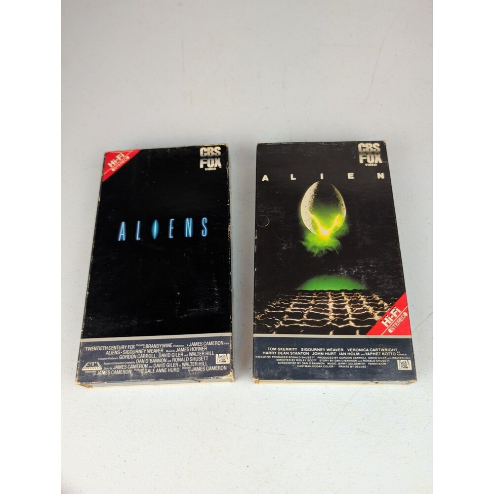 Lot Alien Aliens VHS CBS FOX Original Release 1984 1987 Sigourney Weaver Cameron